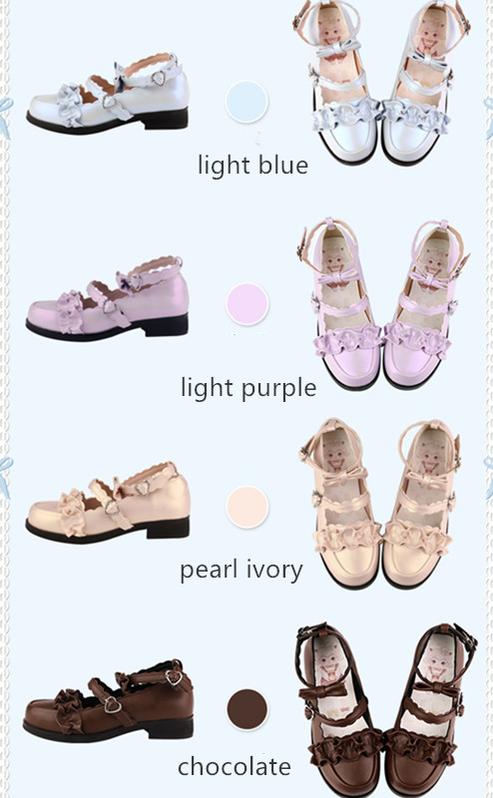 Sheep Puff - Mei Lulu - Lolita Japanese Lace Single Shoes