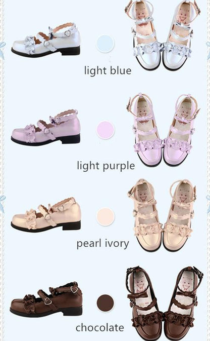 Sheep Puff - Mei Lulu - Lolita Japanese Lace Single Shoes