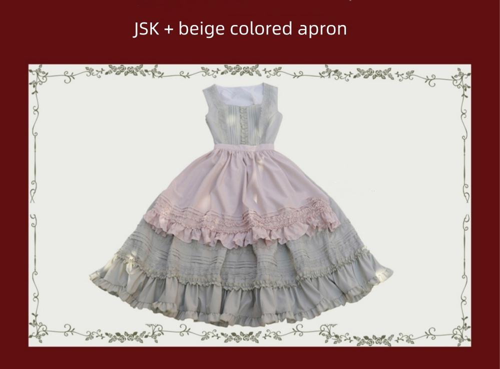 Tiny Garden - Nocturne Reminiscence - Elegant Lolita JSK Dress Multi-Wear Apron Dress Set