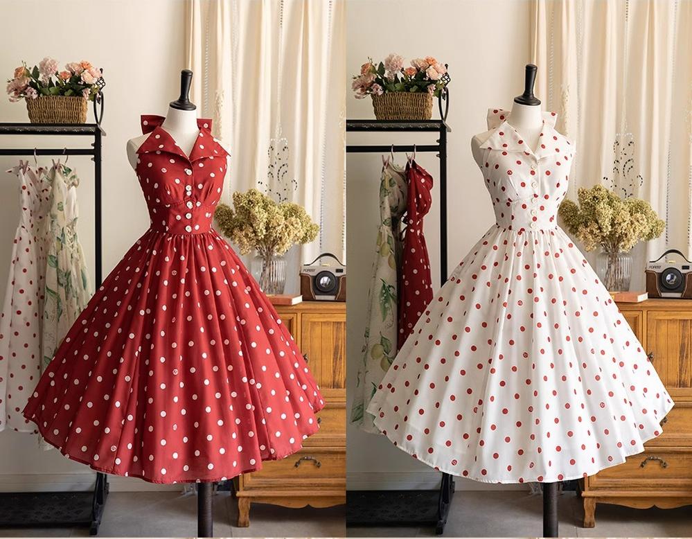 Forest Wardrobe - Afternoon Forest - Vintage Lolita Dress Halter Neck Open Back