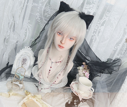 PippiPalace - Shikigami - Silver Gray Ancient Crown Wig