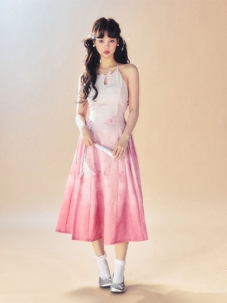 Gradient Dye Sling Dress【s0000007517】