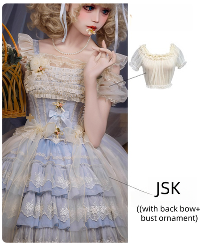 ZhiJinYuan - Tears of the Rose - Sweet Lolita JSK Mini Lolita Ballet Short Dress