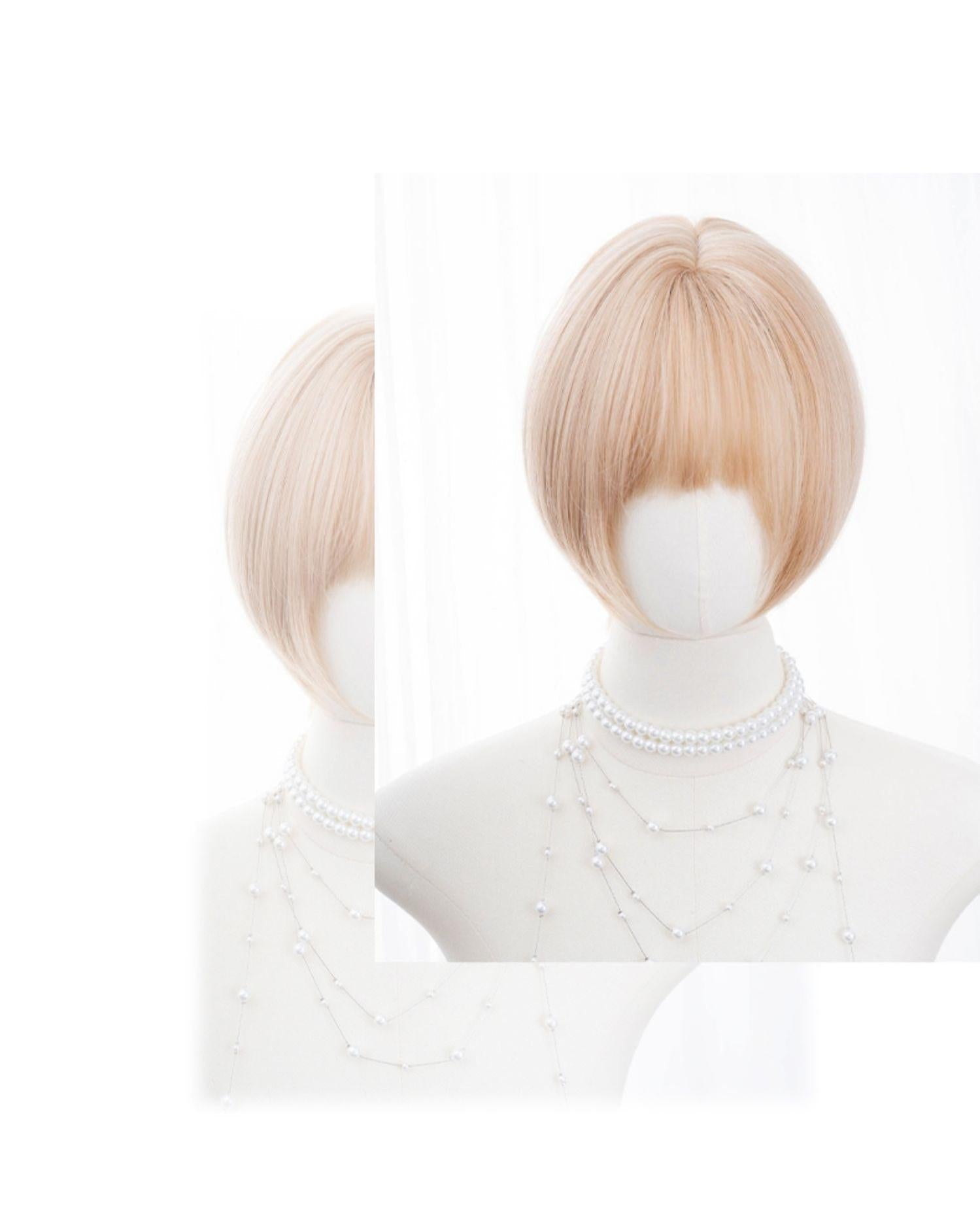 Alicegarden - Doll-like Lolita Bob Wig with Detachable Curly Ponytail