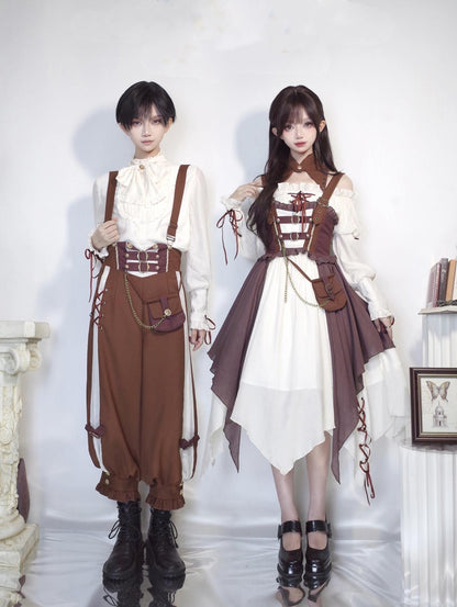 Letters from Unknown Star - Pirate Guide - Vintage Lolita Suit Vest JSK Dress