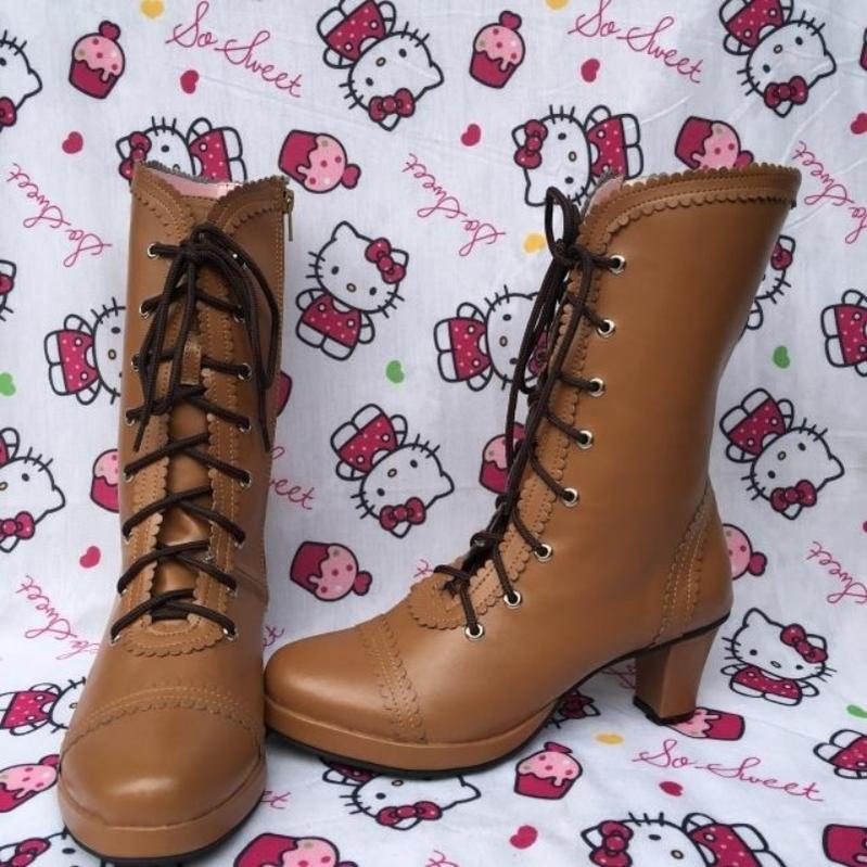 Antaina - Elegant Lolita Heel Boots Heel Shoes Multicolor