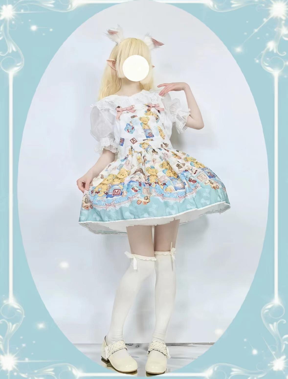 DMFS - Sweet Lolita Shirt Cotton Lolita Blouse Doll Collar