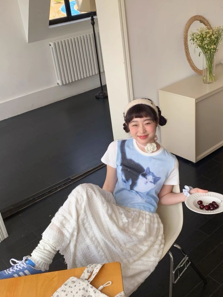 Shoulder Skinny Sweet Cool Girl Short T-Shirt【s0000007710】