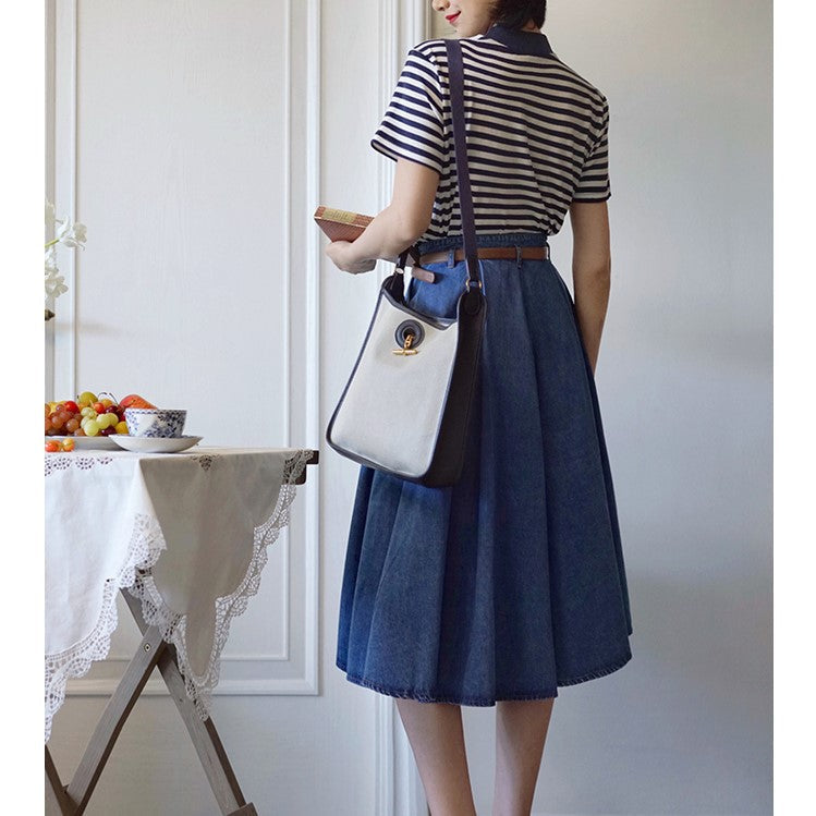 Countess retro denim skirt