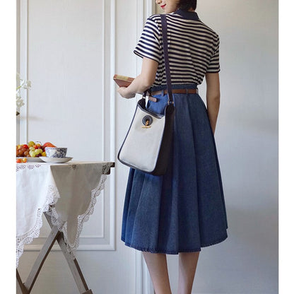 Countess retro denim skirt