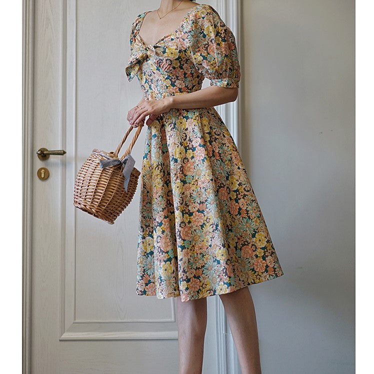 Flower field vintage dress