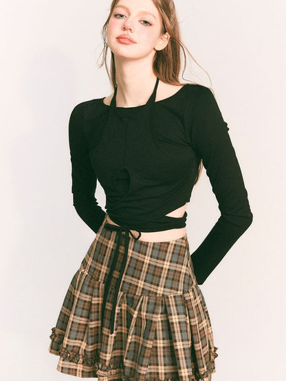 Hanging Neck Knitted Top【s0000001646】