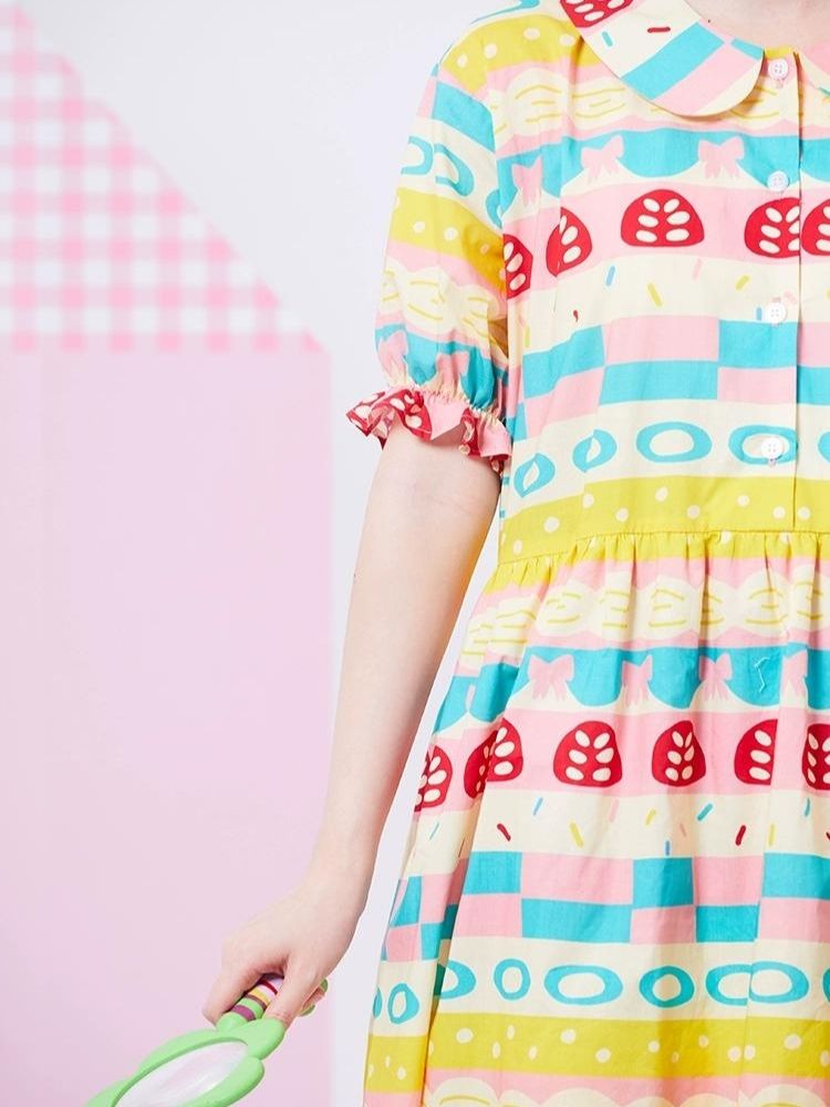 Showa Girl Original Print Cake Dress 【s0000002882】