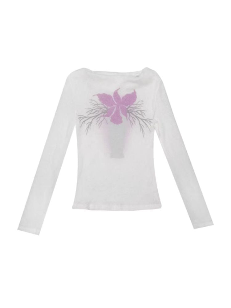 Sheer Knit Strapless Long Sleeve Top【s0000004900】