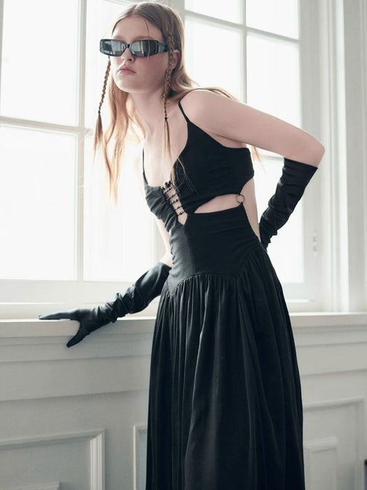 Hollow Out Backless Holiday Dress【s0000008174】