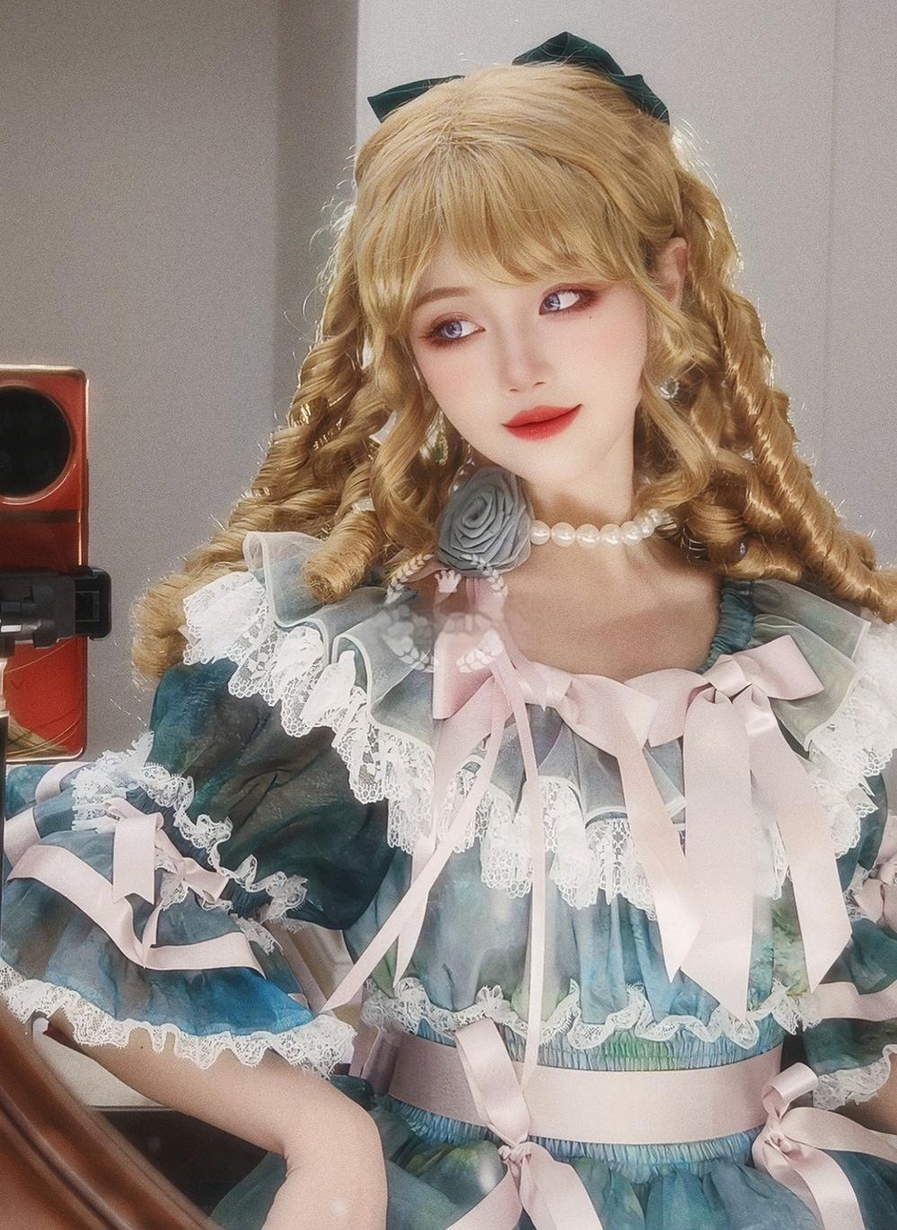 Mabuxi - Retro Lolita Wig Elegant Roman Curls Gorgeous Court Wigs