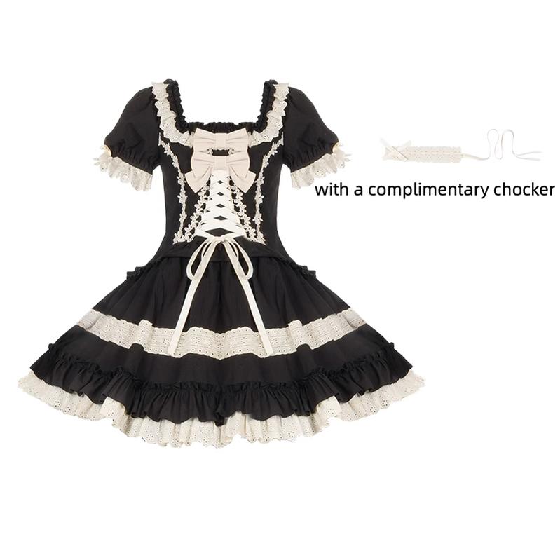 With PUJI - Chapter Seven - Spring Cotton Lolita OP Dress Doll-Like Dress