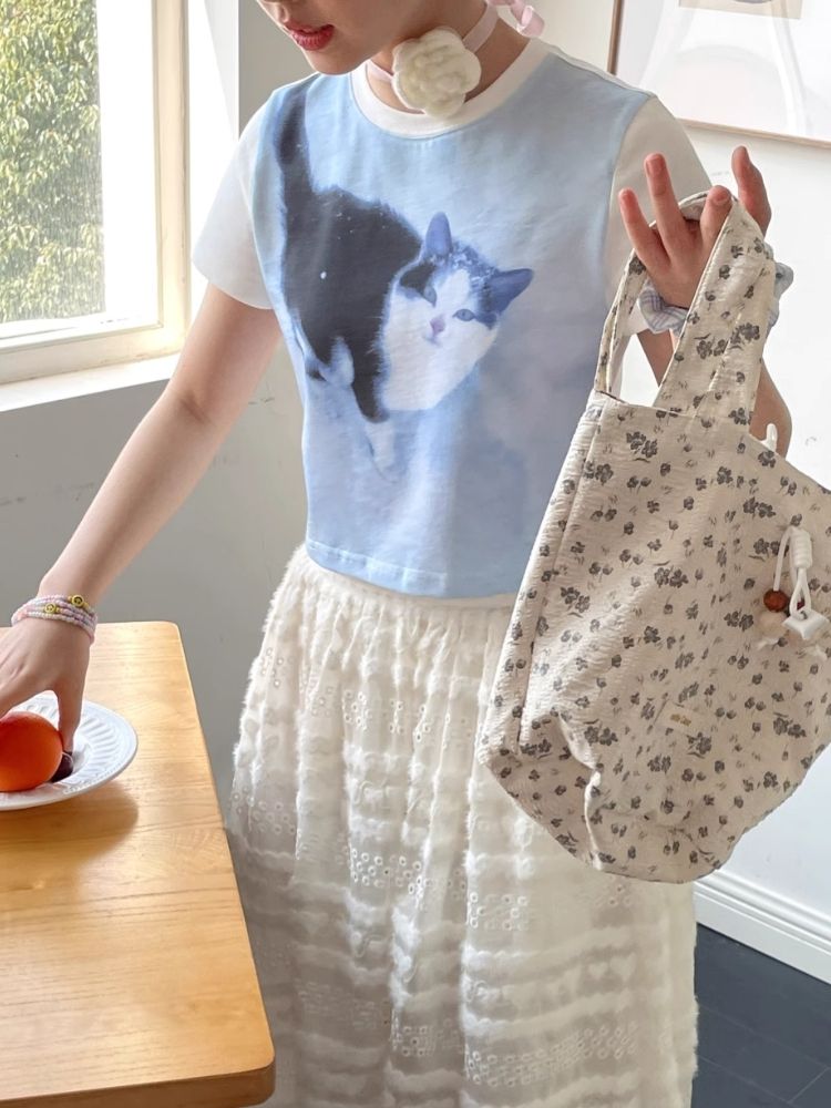 Shoulder Skinny Sweet Cool Girl Short T-Shirt【s0000007710】