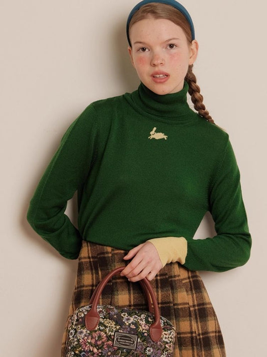 High Neck Color Clash Bottom Shirt【s0000006454】