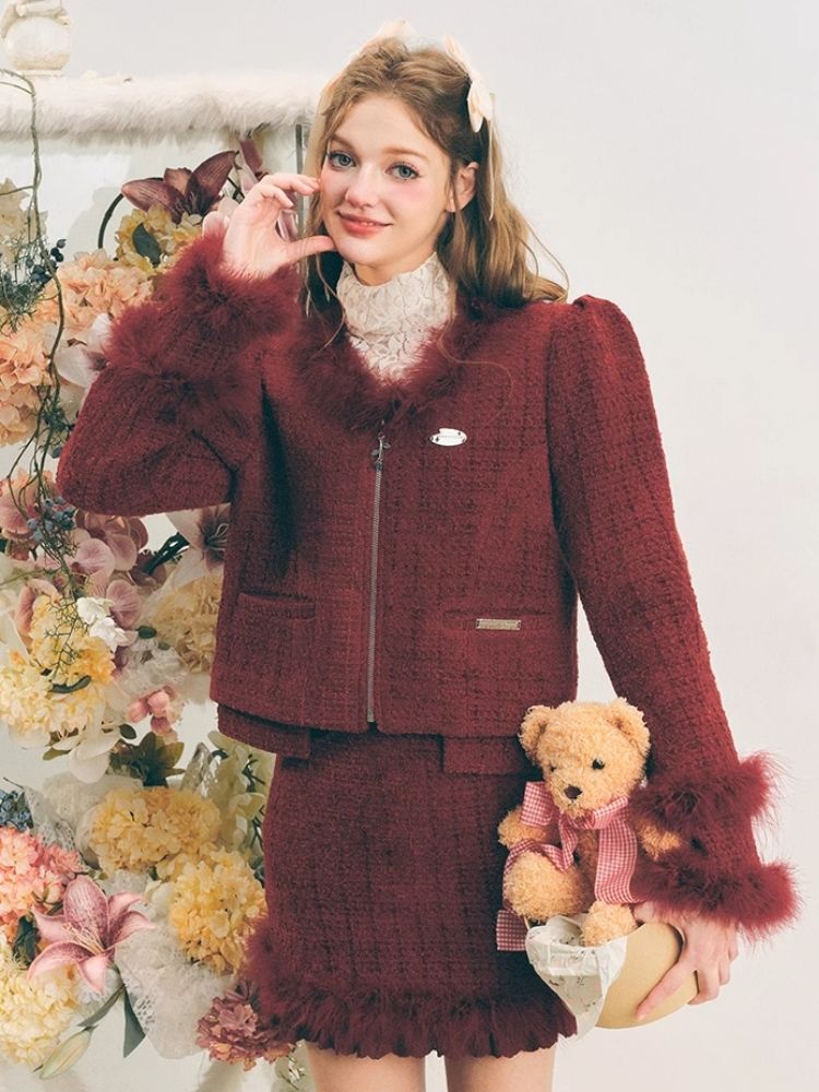 Chelsea Wool Little Fragrance Suit Dress【s0000004606】