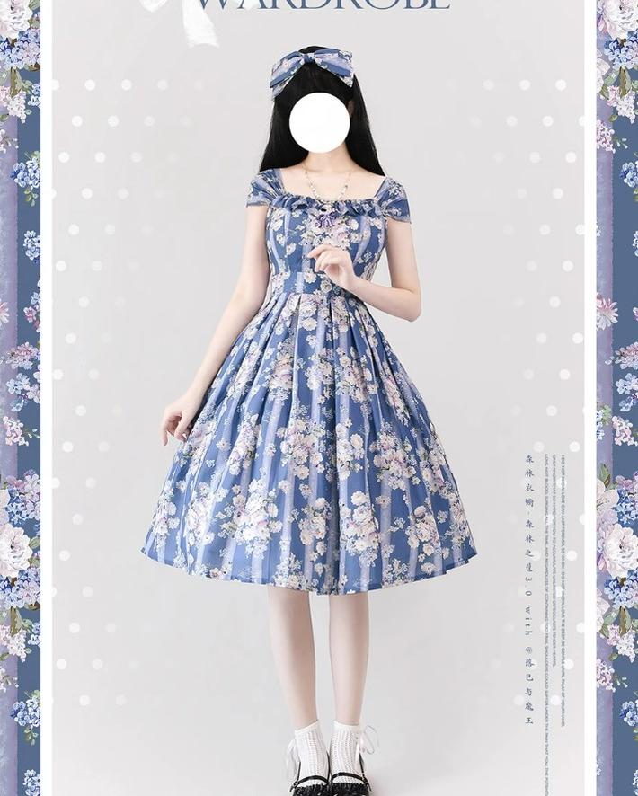 Forest Wardrobe - Forest Basket 3.0 - Vintage Lolita JSK Dress for Summer