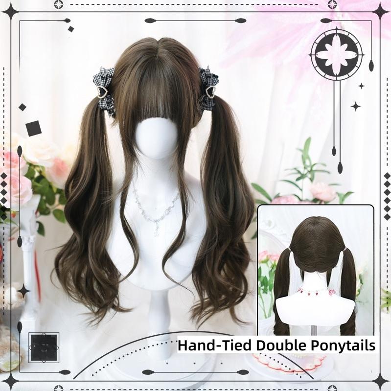 Dalao Home - Sweet Lolita Wig Double Ponytails Long Wavy Wig