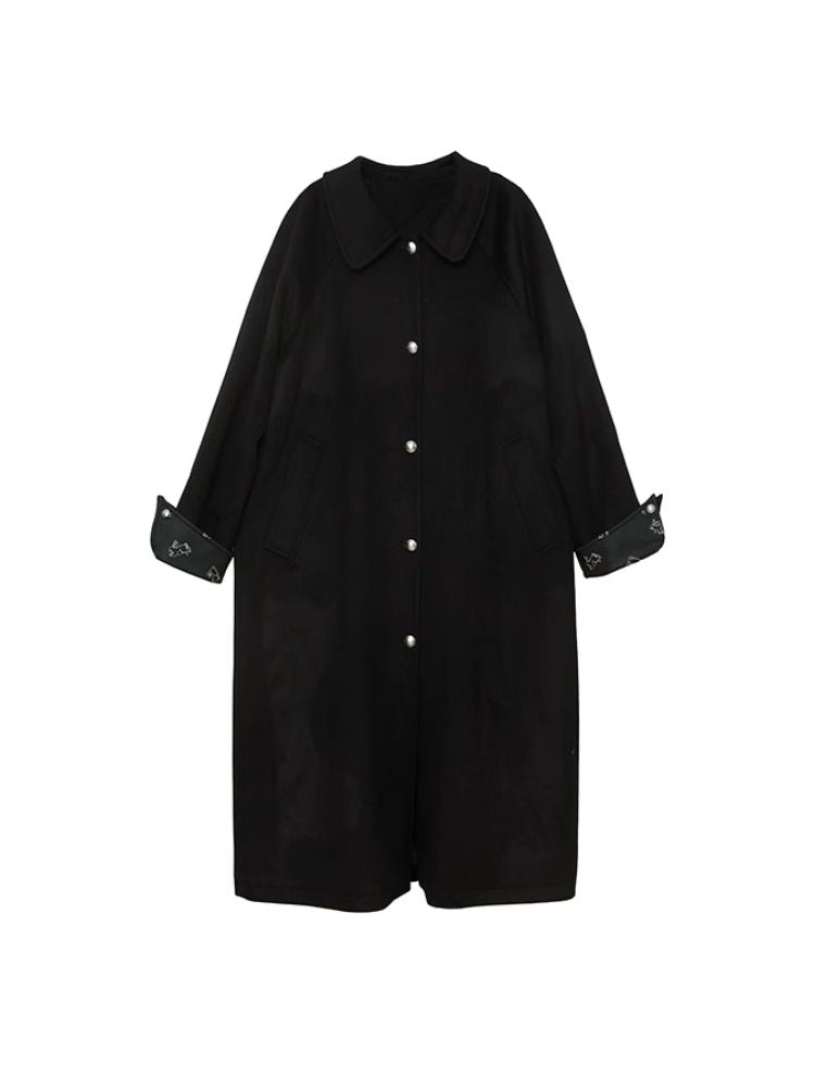 Round ball buckle simple classic Coat【s0000005939】