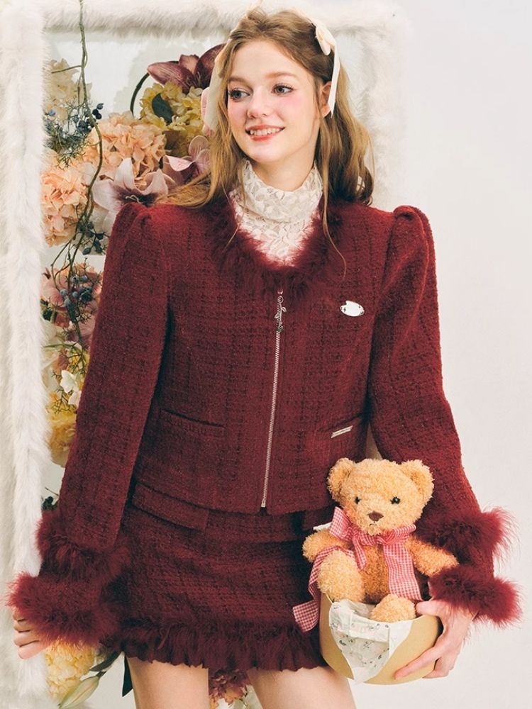 Chelsea Wool Little Fragrance Suit Dress【s0000004606】