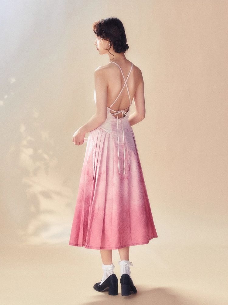 Gradient Dye Sling Dress【s0000007517】