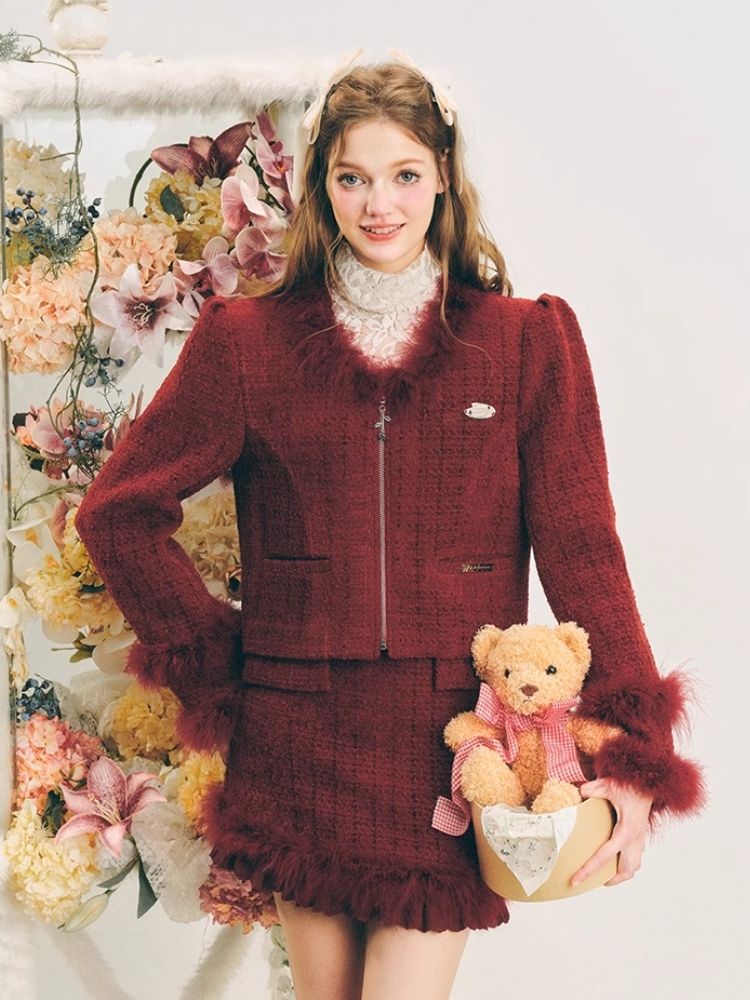 Chelsea Wool Little Fragrance Suit Dress【s0000004606】