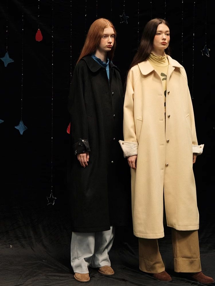 Round ball buckle simple classic Coat【s0000005939】