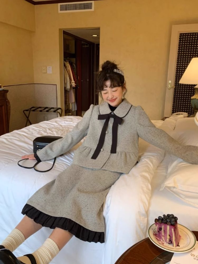 Small Lapel Double Breasted Suit【s0000005879】