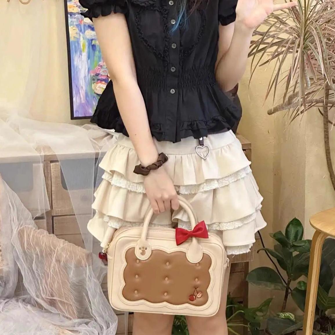 Morning Glory - Kawaii Lolita Bag Cherry Biscuit Shoulder Crossbody Handbag