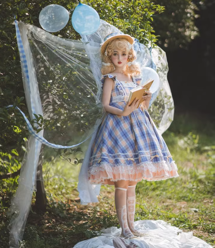 Miaoplus - Sweet Lolita Plaid JSK Multicolors Lucky Bag