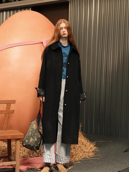 Round ball buckle simple classic Coat【s0000005939】