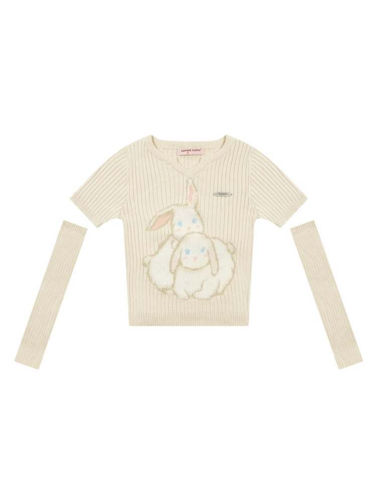 Rabbit Knit With Arm Warmers【s0000007129】