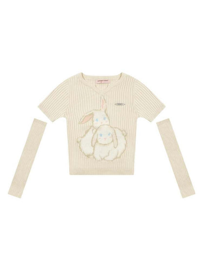 Rabbit Knit With Arm Warmers【s0000007129】