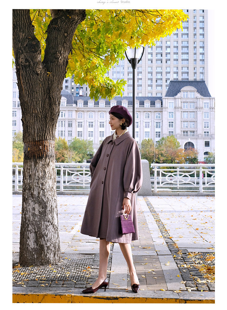 Western lady classical wool coat