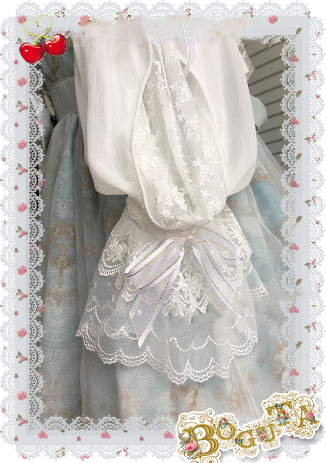 Boguta - Heidi Series - Classic Lace Puff Sleeves Blouse