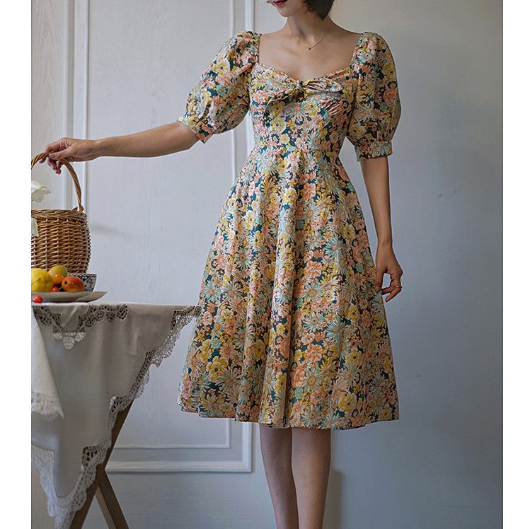 Flower field vintage dress