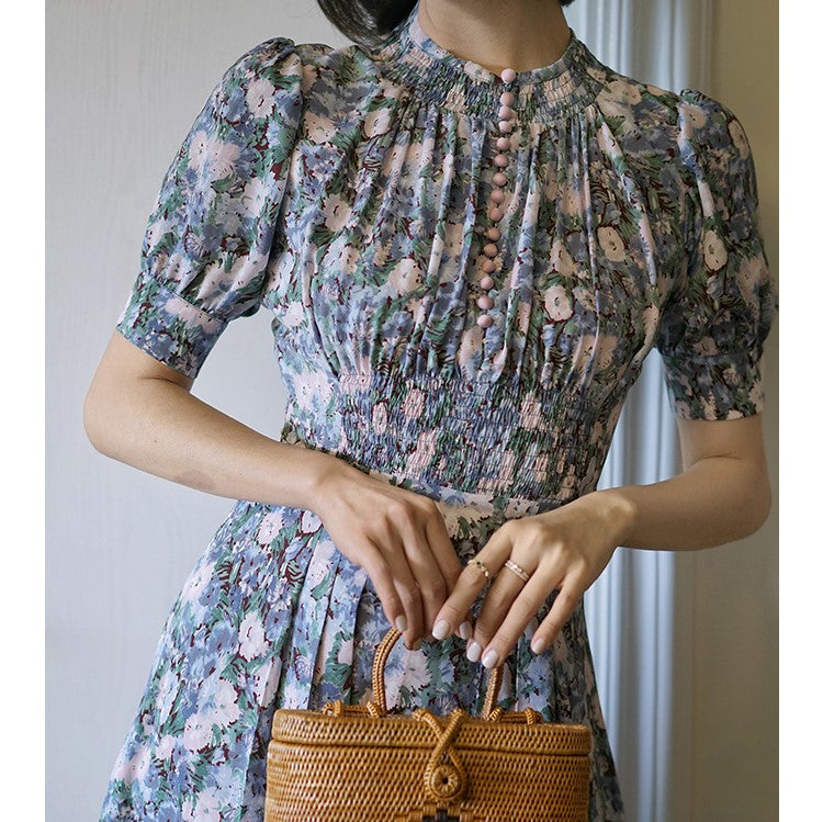 lady floral retro dress