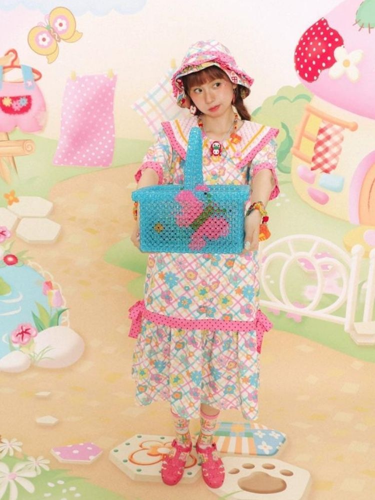 Flower Print Short-sleeved Summer Dress【s0000003092】