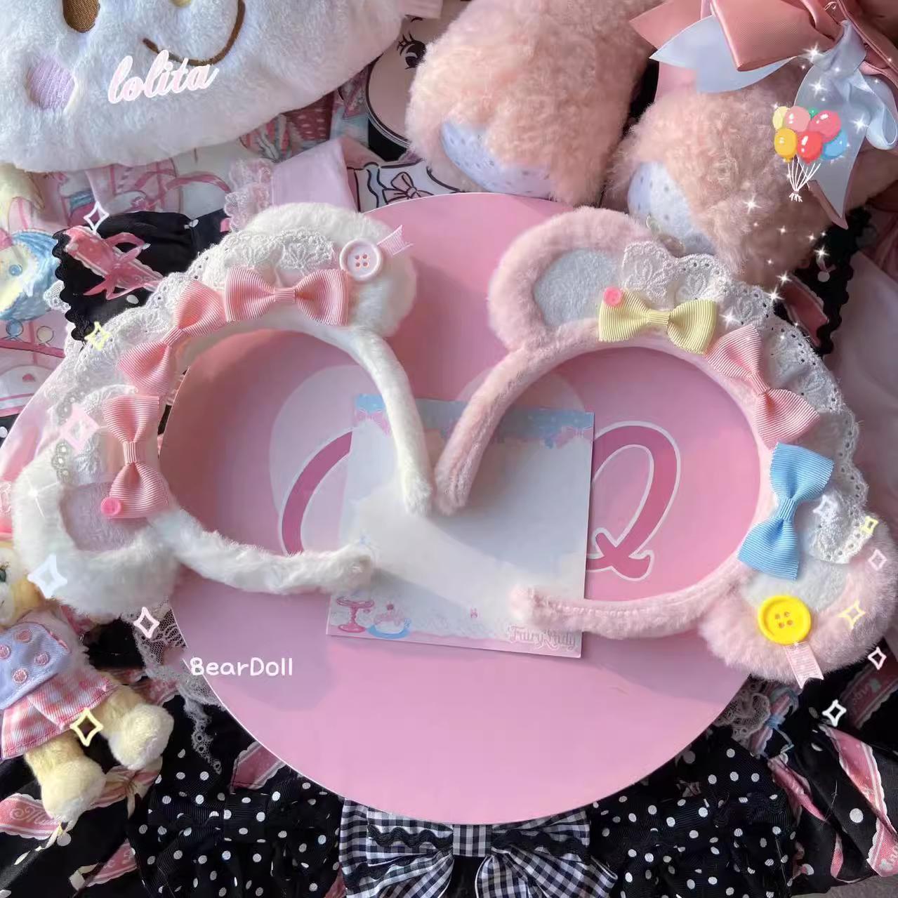 Bear Doll - Kawaii Lolita KC Sweet Butterfly Bow Lolita Headband