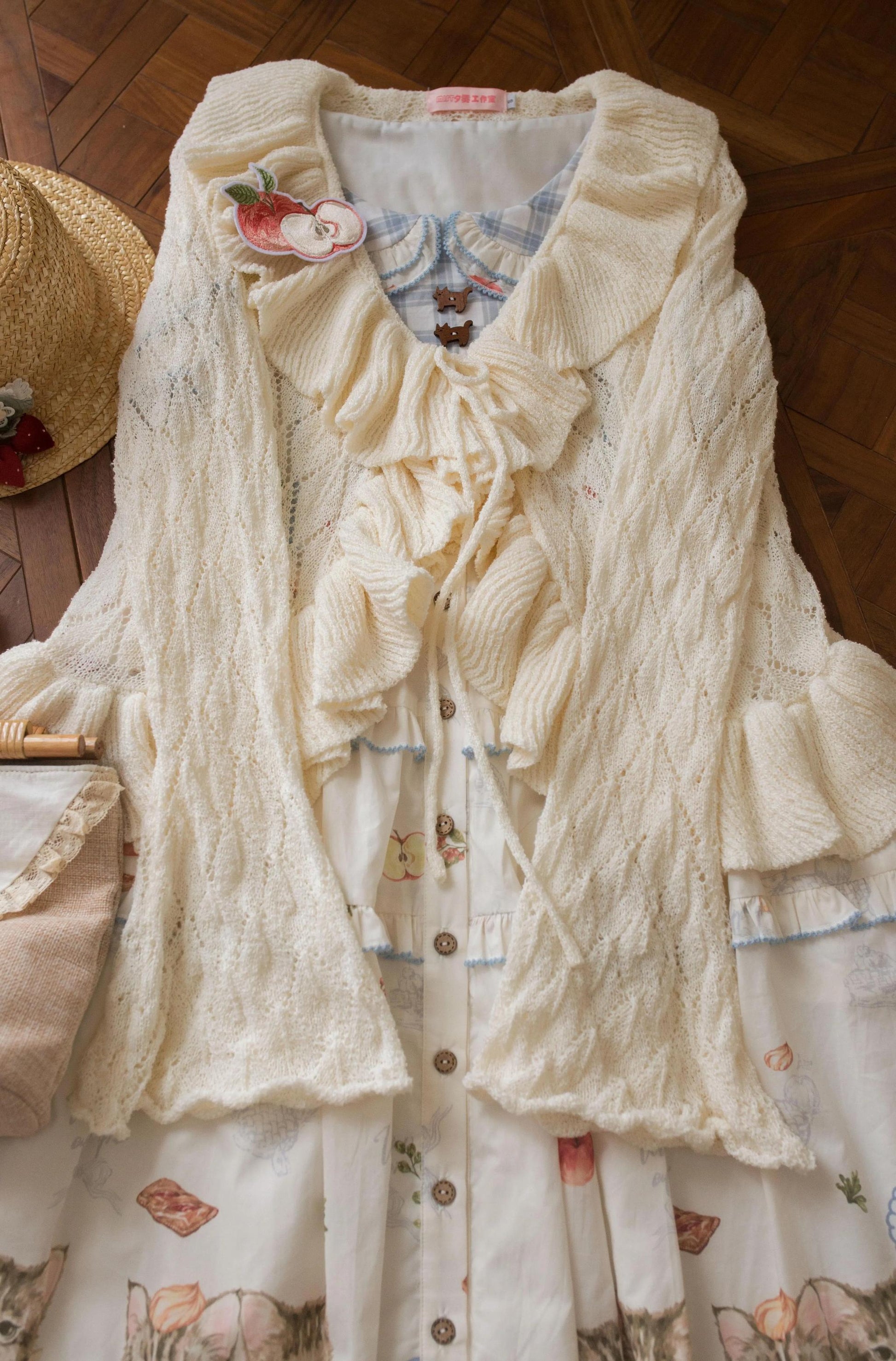 MIST - Sunset Bouquet - Elegant Lolita Cardigan, Flounce Hem