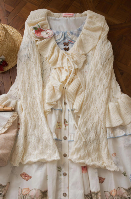 MIST - Sunset Bouquet - Elegant Lolita Cardigan, Flounce Hem