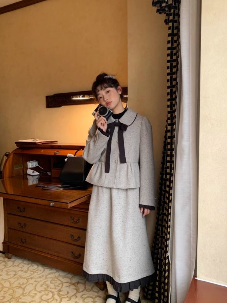 Small Lapel Double Breasted Suit【s0000005879】