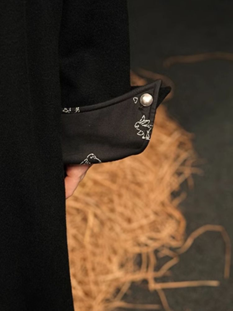 Round ball buckle simple classic Coat【s0000005939】