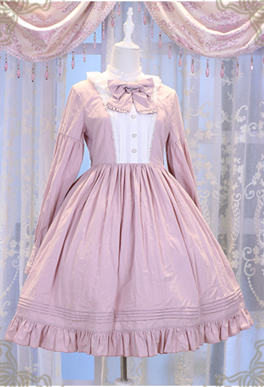 Chess Story - Vintage Lolita Long Sleeve OP Dress