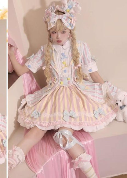 Sakurahime - Werid Theatre - Sweet Lolita Blackpink Stripe OP