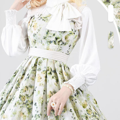 Forest Wardrobe - Forest Holiday - Elegant Lolita Foral Print JSK Dress Multicolors